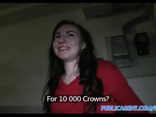 PublicAgent Jessie gets her wet pussy fucked on stairwell