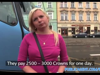 PublicAgent Busty blonde in pick think fucked in disused building
