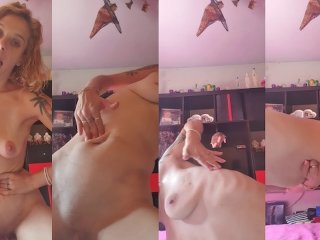 Erotic and extreme belly squeeze and press