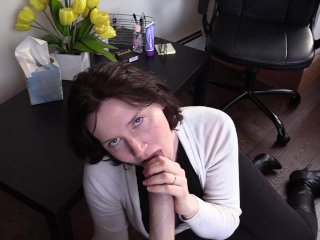 Free Use Office Slut Deepthroats Your Dick