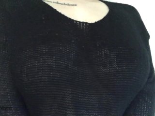 See Through Sweater Tease