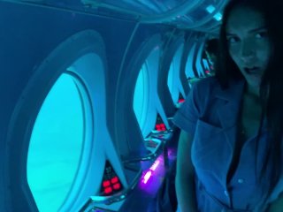 PUBLIC MASTURBATION WITH LOVENSE (LUSH) PART 6 Orgasm on a submarine