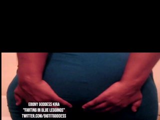 Farting In My Skin Tight Blue Leggings