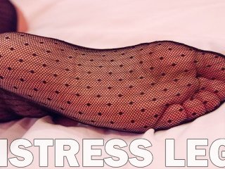 Mistress soles tease in nylon black socks. POV. Close ups