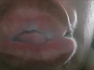 Glass licking and kissing