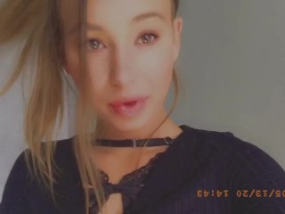 Hot girl talks dirty with cum instruction