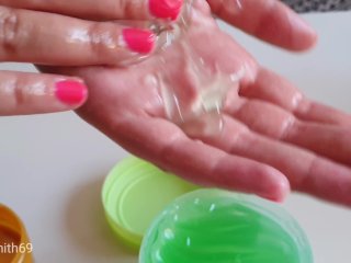 Moistening my HANDS with ALOE Kitty Smith69