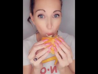 Devoured cheeseburger