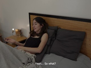 Cheating stepsister asked for help masturbating, so I creampied her - Amateur