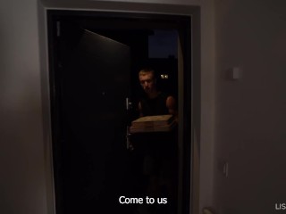 PIZZA COURIER, GOT INTO A GROUP FUCK  😱 feat. SpiriteMoon