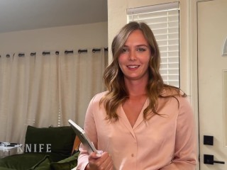 Seductive coworker forgot to wear her panties and sat on my cock - Stella Sedona