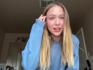 SQUIRTING TEEN ALMOST CAUGHT IN PARENTS BATHROOM
