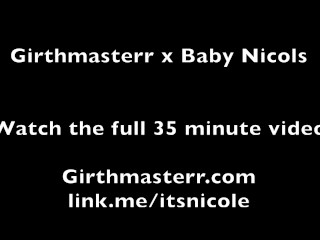 Petite Latina squirts on Big Dick - Baby Nicols x Girthmasterr