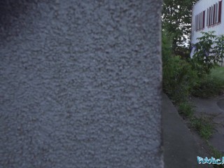 Public Agent She is masturbating in public and in need of a big cock