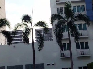 Huge curved cock stretches small mouth totally out