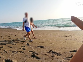 ANAL FINGERING FOR A SLUT: public beach slut analized and handjob