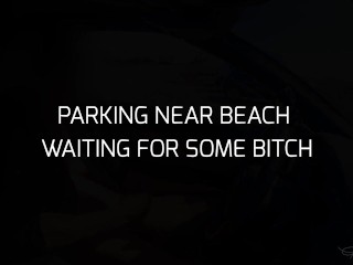 FIT GIRLS IN A PUBLIC PARKING LOT: they can't stop to watch my hard cock exposed