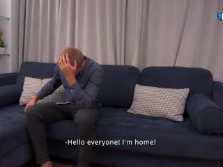 My cute stepsis comforts my huge dick after my girlfriend cheated on me