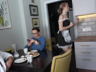 The Fucking Family! Husband and Wife have hard Anal Sex with a 19 year old maid!