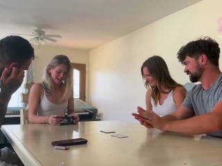 Playing cards with our close friends ends up in WIFE SWAPPING - Sammm Next Door  & Stella Sedona