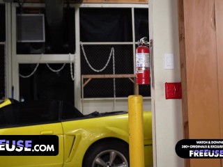My Tight Little Pussy Gets Pounded by a Stranger While We Are Stuck in the Elevator - FreeUse