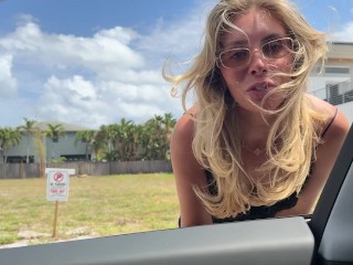 BRITISH SLUT BONNIE BLUE gets CAUGHT CUMMING IN PUBLIC CAR SEX  bonnie blue X luke cooper