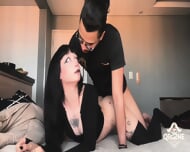 PAWG Goth Babe Fucks Big Ass Interracial Amateur Scene