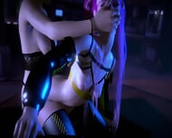 Imperious futa Meredith Stout roughly tests experimental spy sexbot