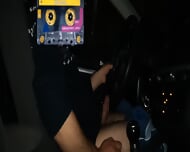 I was so excited that I thought I would rub my penis with my steering wheel until I ejaculated to the last drop of cum. I did this because I couldn't stand how excited I was anymore, so I squirted cum with my steering w