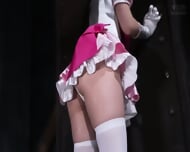 Petite Superheroine Battles Evil in Sailor Suit