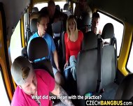 Married Busty MILF GangBanged in Bus