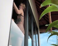 My Girlfriend Can't Get Enough of Being Fucked in Fishnets While Leaning on the Window
