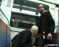Blowjob In Subway, Fuck In Outdoor... That's How Enjoy Two Perverts