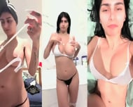 mia khalifa post shower dressing tease onlyfans  a