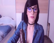Western girl with Glasses