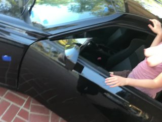 Angry blonde fucked on car by boyfriend while breaking up