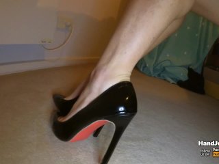 POV Stunning Footjob - Perfect ass, legs and feet