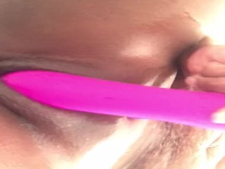Freshly shaved wet pussy dripping cum