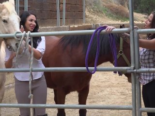 Missy Martinez & Lylith Lavey Are Horny & Wet AF While Fucking In The Barn