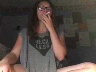Lotioning Feet & Smoking
