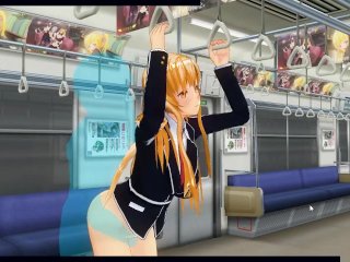 [CM3D2] - Sword Art Online Hentai, Asuna Yuuki Fucked On Train