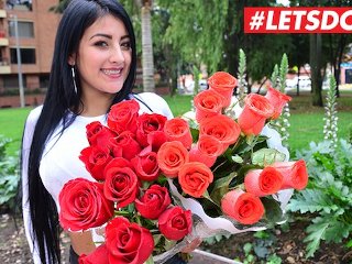 Brunette Takes Sex over Roses #LETSDOEIT
