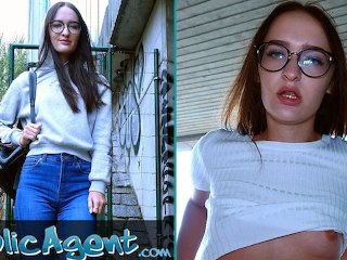 Public Agent Hot Czech body fucked under public bridge after sucking cock