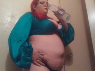 Huge Belly Inflation w/ Bike Pump and Chugging Part Two