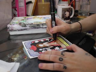 Q n A - Art Timelaps - The Magician Tarot Card