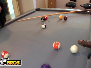 BANGBROS - Zoey Holloway Plays With Rico Strong's Big Black Pool Stick Dick