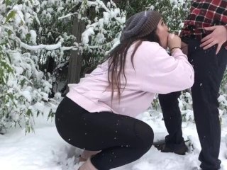Horny Canadians in the Snow  Behind the Scenes of our Blow in the Snow Vid