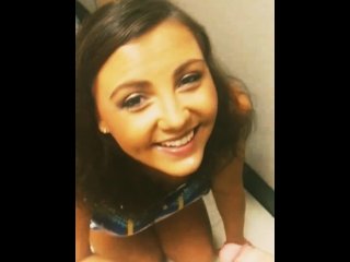 CoyWilder - Public dressing room blowjob and cum facial