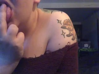 Chubby transboy stripping and blazing