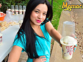 MamacitaZ - Young Petite Colombian Street Vendor Rides Cock Like a Pro